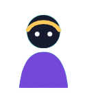 Silueta abstracta de personaje de videojuego